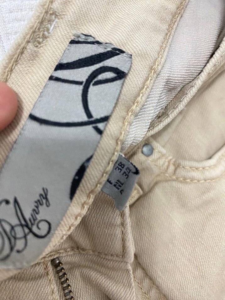 Bej Keten Pantolon - Görsel 3