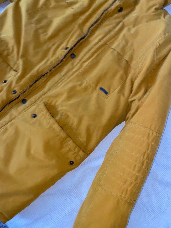 Sarı Fermuarlı Erkek Mont - Görsel 4