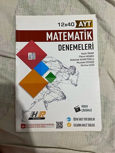 Hız ve renk yayınları Ayt matematik deneme