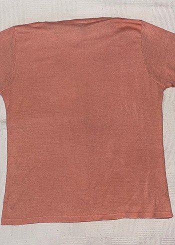 Pembe Triko Kadın Hırka ve kısa kollu bluz takım - Görsel 6