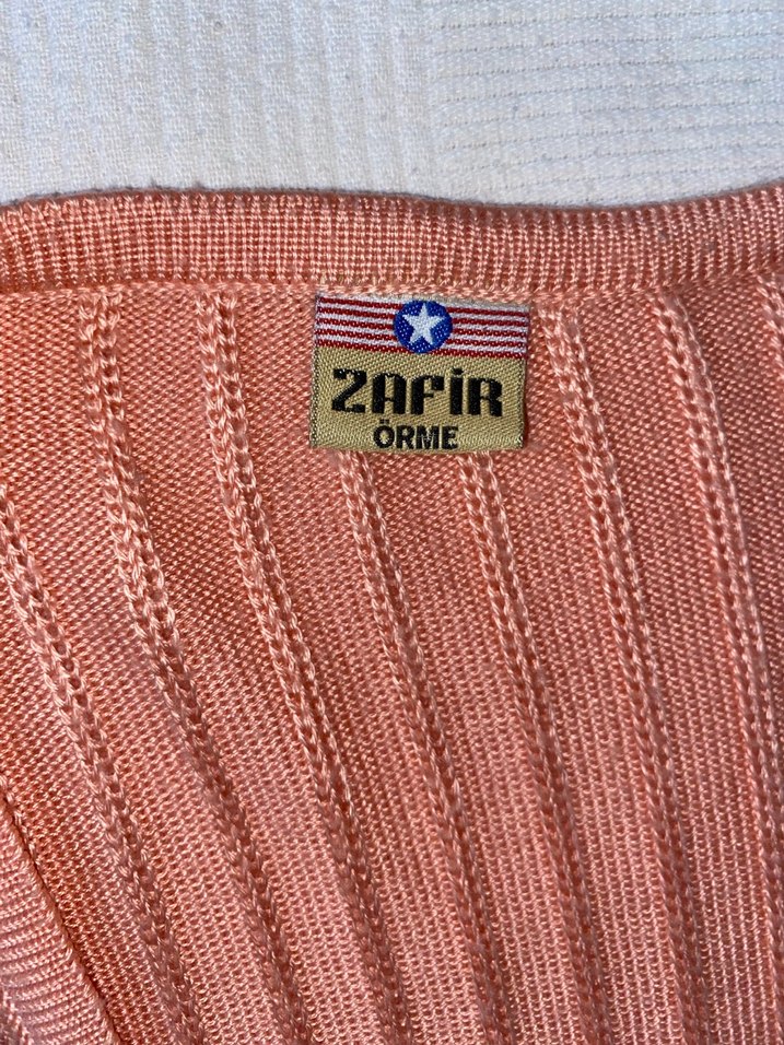 Pembe Triko Kadın Hırka ve kısa kollu bluz takım - Görsel 4