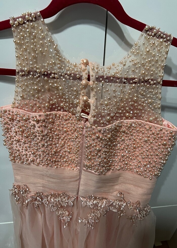 Çok şık boncuklu abiye - Görsel 3