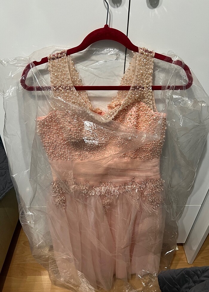 Çok şık boncuklu abiye - Görsel 5