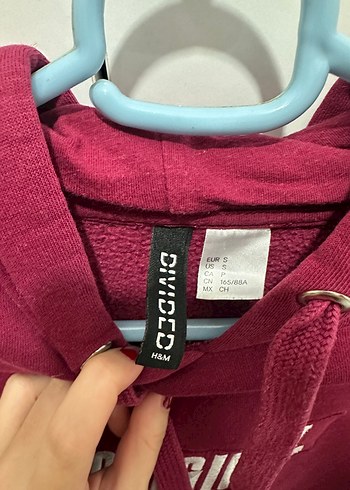 s Beden H&M Bordo Kapüşonlu Sweatshirt