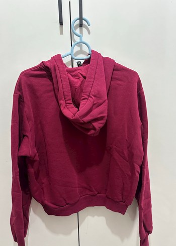 s Beden bordo Renk H&M Bordo Kapüşonlu Sweatshirt