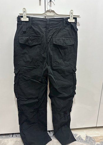36 Beden Bershka Siyah Keten Salaş Street Wear Kot Pantolon