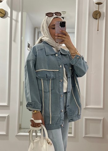 Diğer Tasarım taşlı kot çeker
