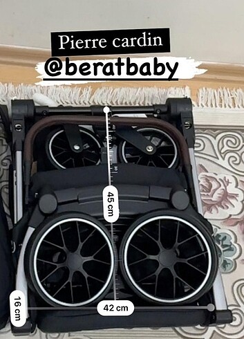 Sıfır Pierre Cardin kabin boy bebek arabası 