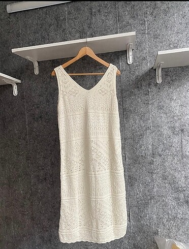 Zara Ajurlu Triko elbise