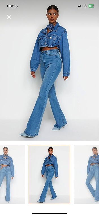 Trendyol & Milla Mavi yüksek bel flare jeans