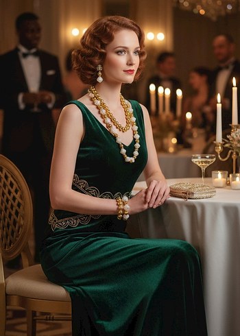 Uzun Boyunlu Altın Renkli Boncuklu Kadın Kolye - Görsel 11