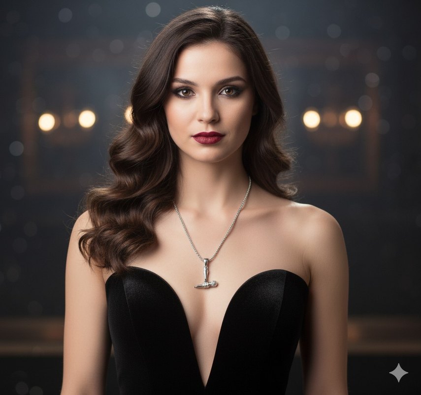 Parlak Çelik Kadın ve erkek Kolye - Gotik Şıklık - Görsel 5