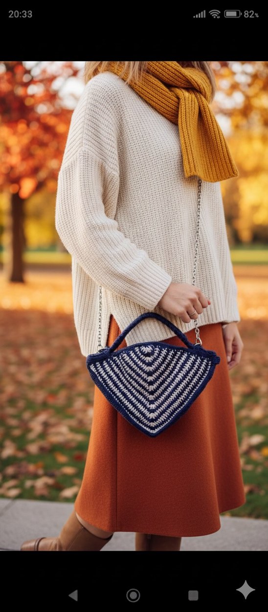 mumlu ipten örülmüş tığ işi kadın çanta - Görsel 3