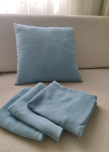 Pastel Bebe Mavisi Modern Dekoratif Yastık - Görsel 2