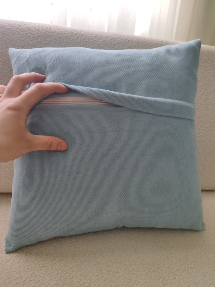 Pastel Bebe Mavisi Modern Dekoratif Yastık - Görsel 3