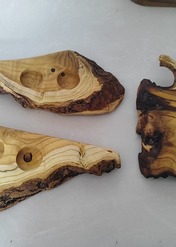 Doğal Ahşap Mumluk Seti - Görsel 3