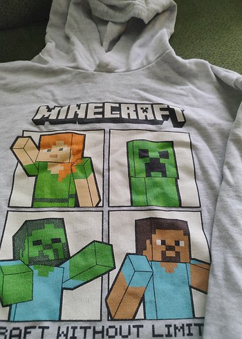 Minecraft Baskılı Erkek Çocuk Sweatshirt - Görsel 3