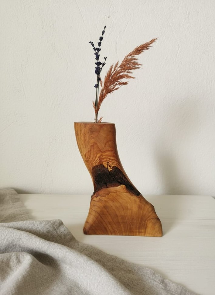 Ahşap Dekoratif Vazo - Görsel 2