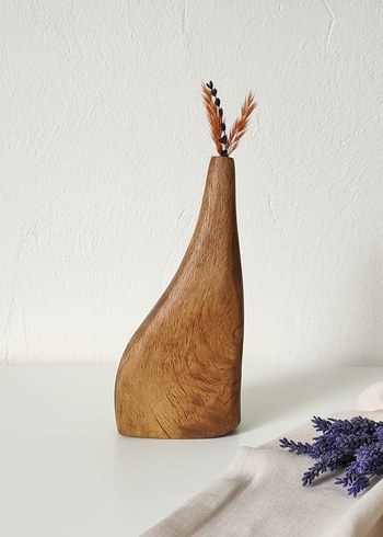 dekoratif ahşap vazo - Görsel 2