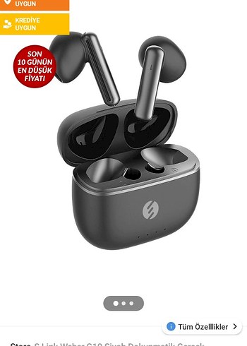 Siyah Kablosuz Kulaklık ve Şarj Kablosu - Görsel 9