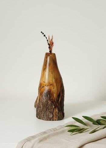 Doğal Ahşap Vazo - Görsel 4