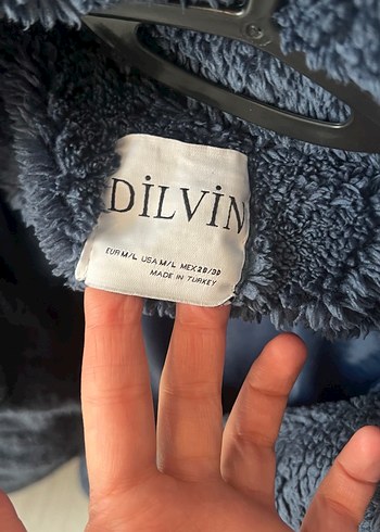 Lacivert Peluş Kadın Midi Kaban - Görsel 2