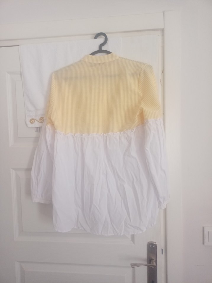 Piliseli Detaylı Uzun Kollu Keten Gömlek - Görsel 3