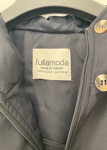 Lacivert Kapüşonlu Düğmeli Trençkot - Görsel 5