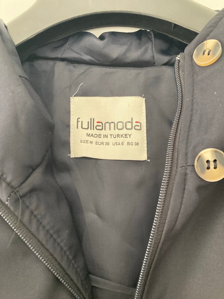 Lacivert Kapüşonlu Düğmeli Trençkot - Görsel 5