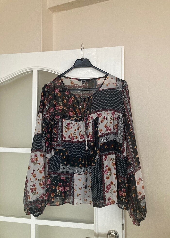 Bağcıklı bluz - Görsel 2