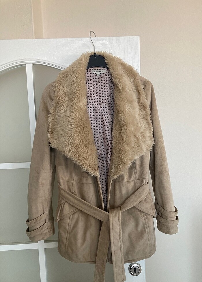 Süet kürklü kaban - Görsel 3