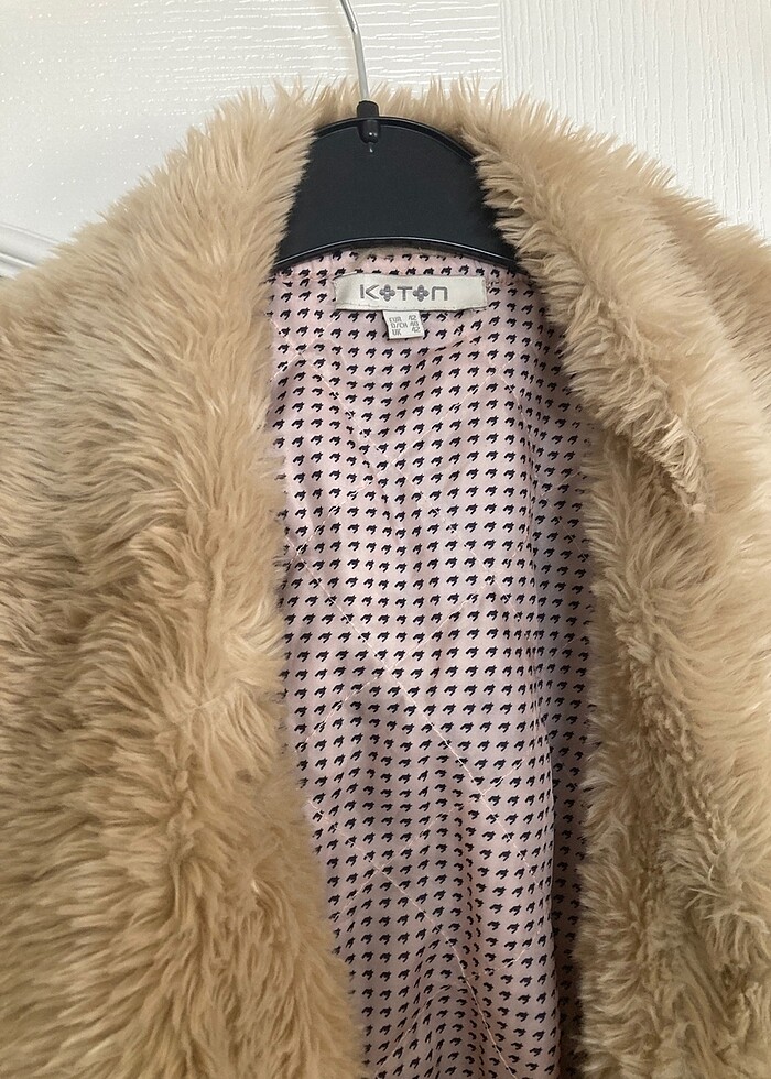 Süet kürklü kaban - Görsel 4