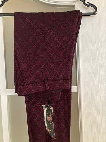 l Beden Bordo kumaş Pantolon