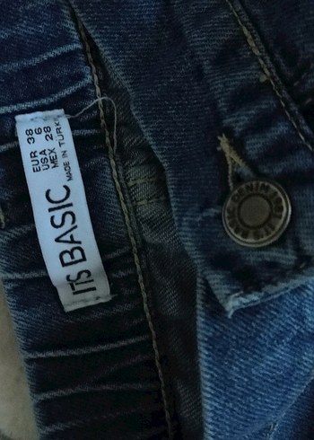 Kadın Mavi Midi Kot Etek - Görsel 3