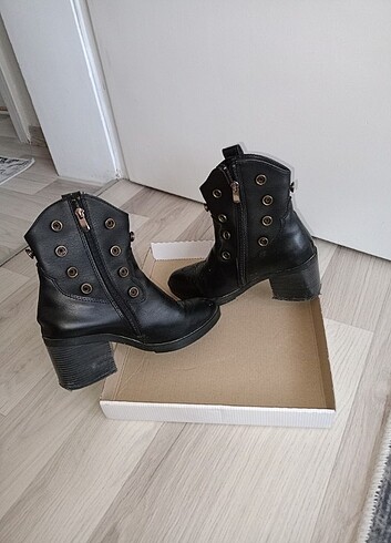 Desenli Topuklu Bot  - Görsel 6