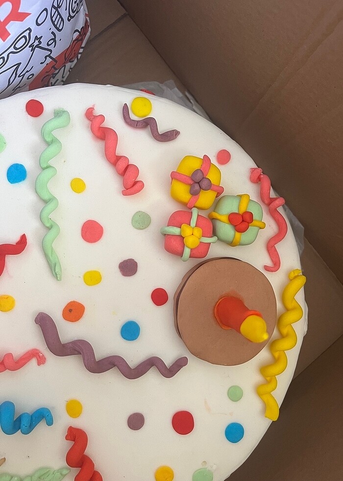 Şeker hamurundan maket pasta - Görsel 5