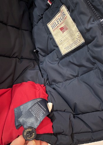 Tommy Lacivert Kapüşonlu Erkek Çocuk mont - Görsel 4