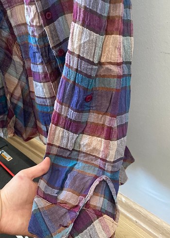 Bohem Çok Renkli Uzun Kollu Gömlek - Görsel 3