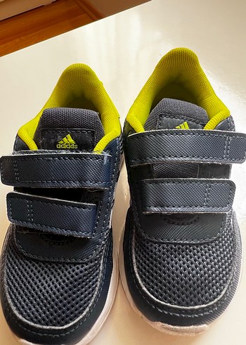 Erkek Çocuk Gri Sarı Cırt Cırtlı Spor Ayakkabı