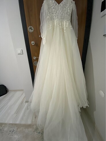 36 Beden beyaz Renk Helen model Gelinlik