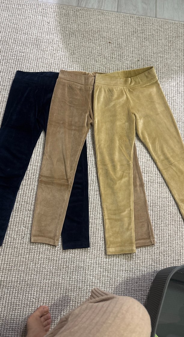 Çocuk Süet Koyu Kahverengi Midi Tayt - Görsel 2