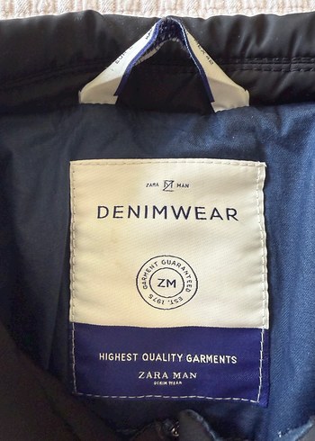 Düğmeli Erkek Lacivert Denim Mont - Görsel 3