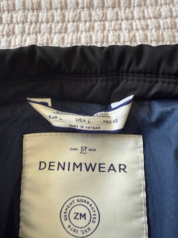 Düğmeli Erkek Lacivert Denim Mont - Görsel 4