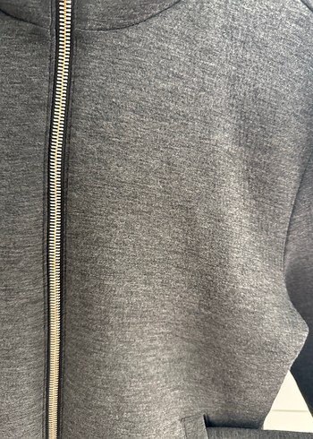 Erkek Zara Marka Gri Fermuarlı Sweatshirt - Görsel 2