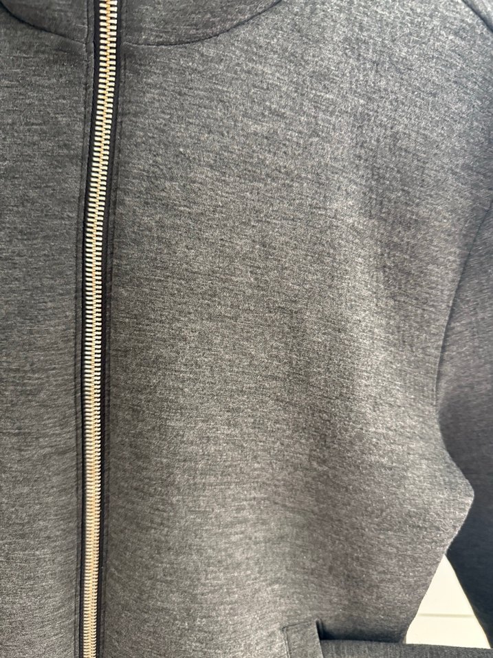 Erkek Zara Marka Gri Fermuarlı Sweatshirt - Görsel 2