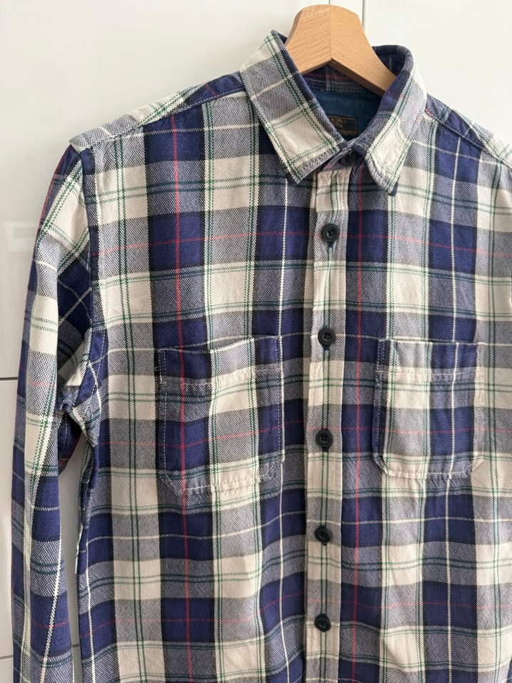 Erkek Zara  Gri Mavi Kareli Uzun Kollu Gömlek - Görsel 3