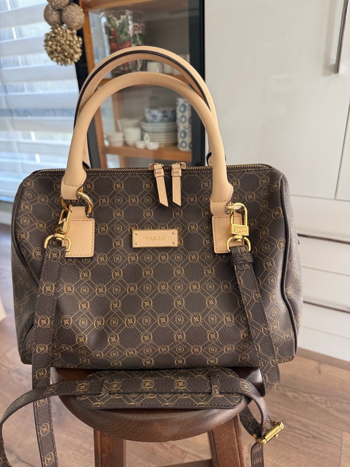 Vakko Kahverengi Deri Kadın Çanta - Görsel 2