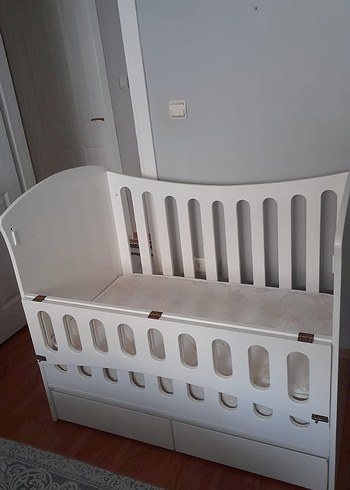 Beyaz Bebek Beşiği ve Sepeti - Görsel 2