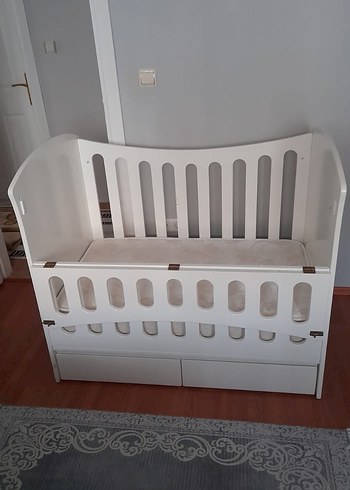 Beyaz Bebek Beşiği ve Sepeti - Görsel 5