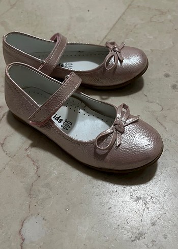Klasik Kemerli Bej Kız Babet Ayakkabı - Görsel 3